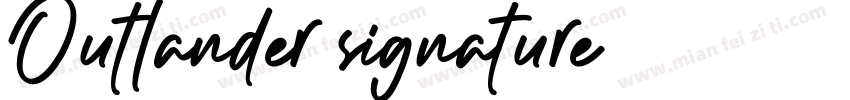 Outlander signature字体转换